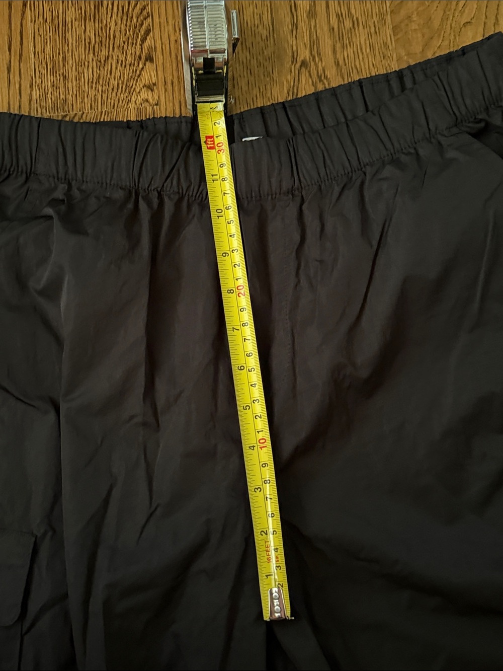 Bucket list Black Cargo Drawstring parachute jogger Pants medium - Picture 6 of 11